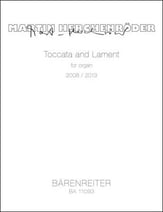 Toccata and Lament Organ sheet music cover
